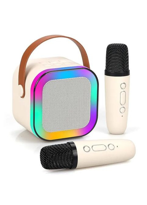 Міні-дитяче караоке K12 з 2 бездротовим мікрофоном, портативна колонка з LED підсвічуванням Foreo (363833447)