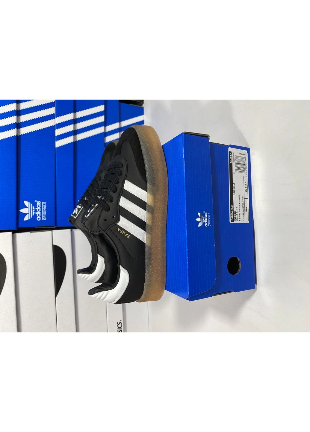 Черные летние кроссовки adidas samba black gum sole адидас самба No Brand