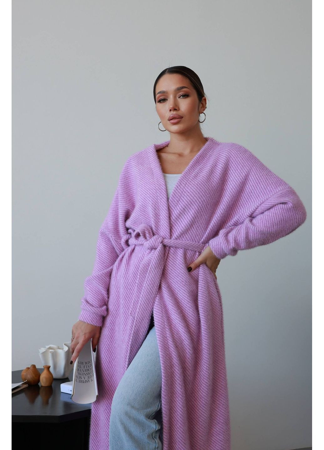 Лавандовый демисезонный кардиган KaraMix