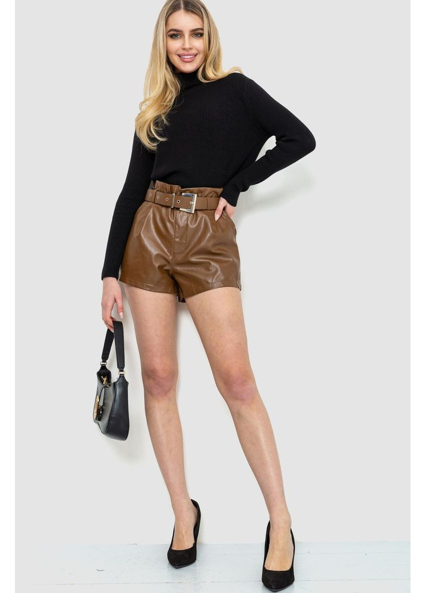 Шорти жіночі з екошкіри з ременем, 186R6739 Ager (361226308)