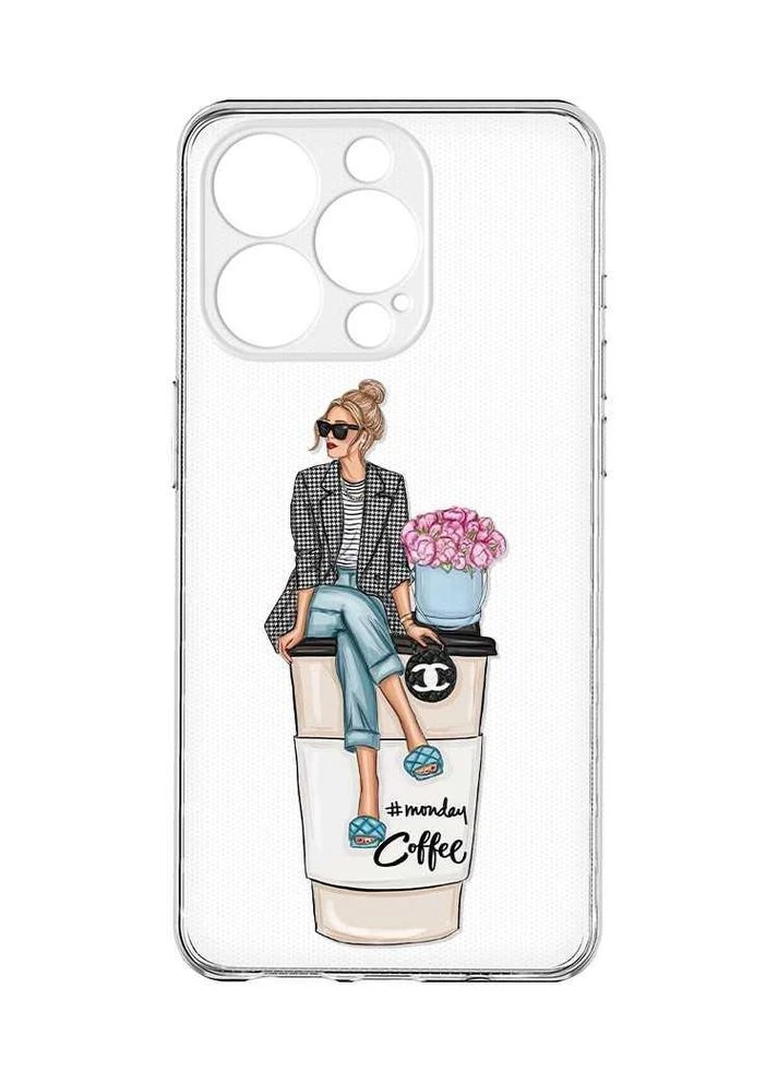 Чохол із захистом камери на iPhone 15 Pro:: Дівчина на каві (принт 228) Creative (360675927)