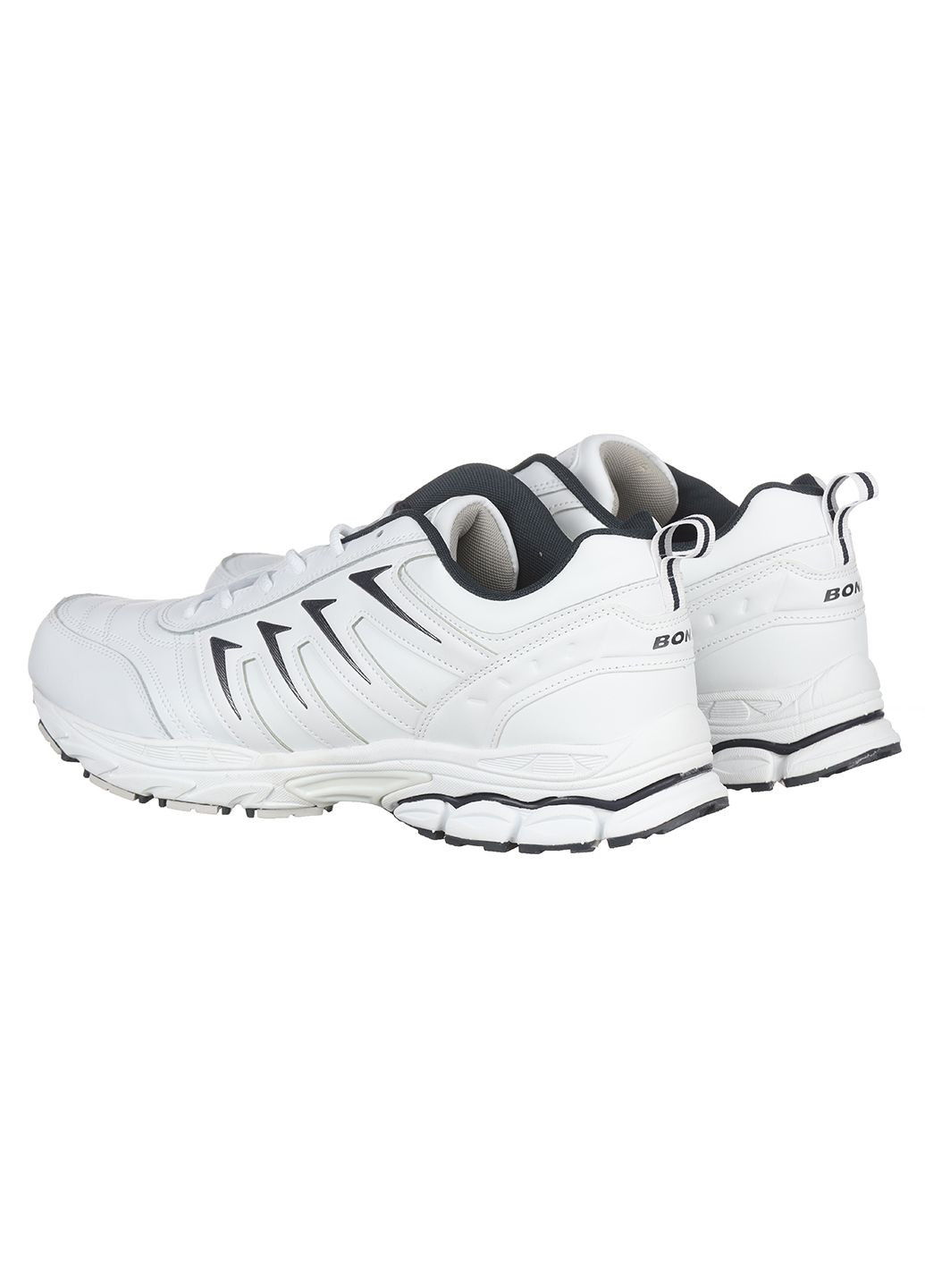 Белые демисезонные мужские кроссовки из кожи 884a-4 Bona