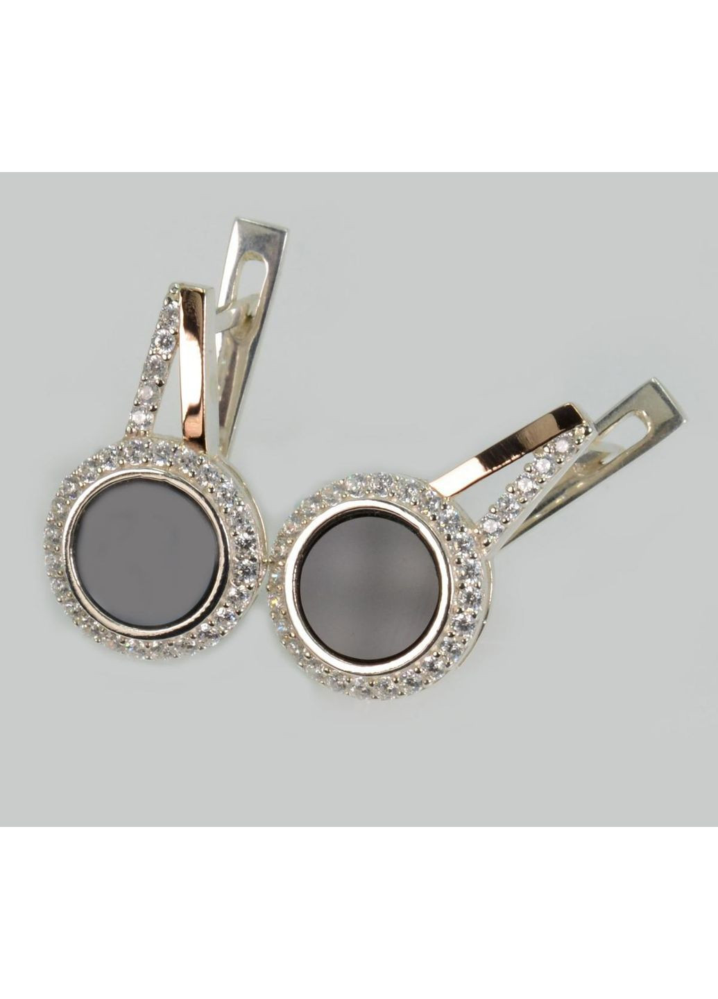 Срібні сережки з золотими пластинами Silver Style (367112613)