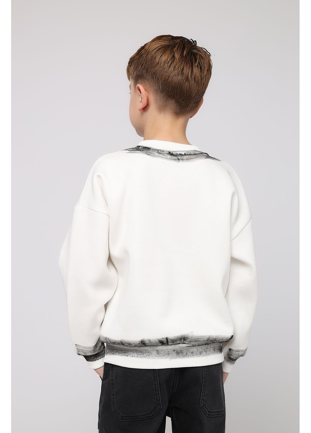 Yuki свитшот для мальчика цвет белый цб-00284524 белый футер