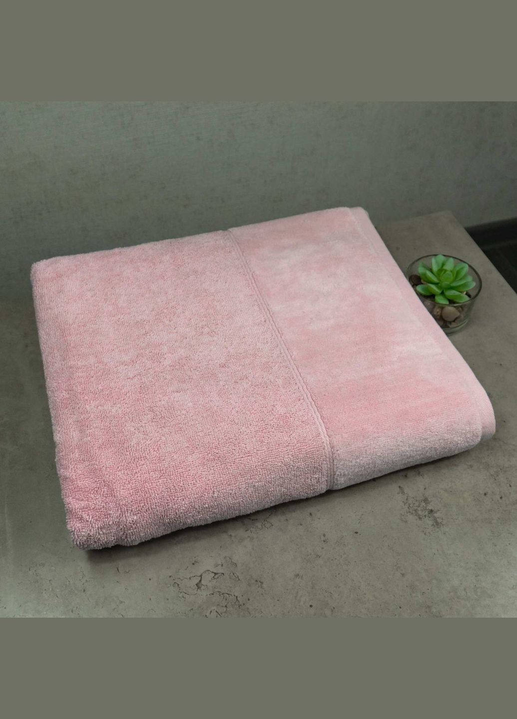 GM Textile набір рушників велюр/махра 3шт 50x90см, 50x90см, 70x140см premium milado 550г/м2 (рожевий) рожевий виробництво -