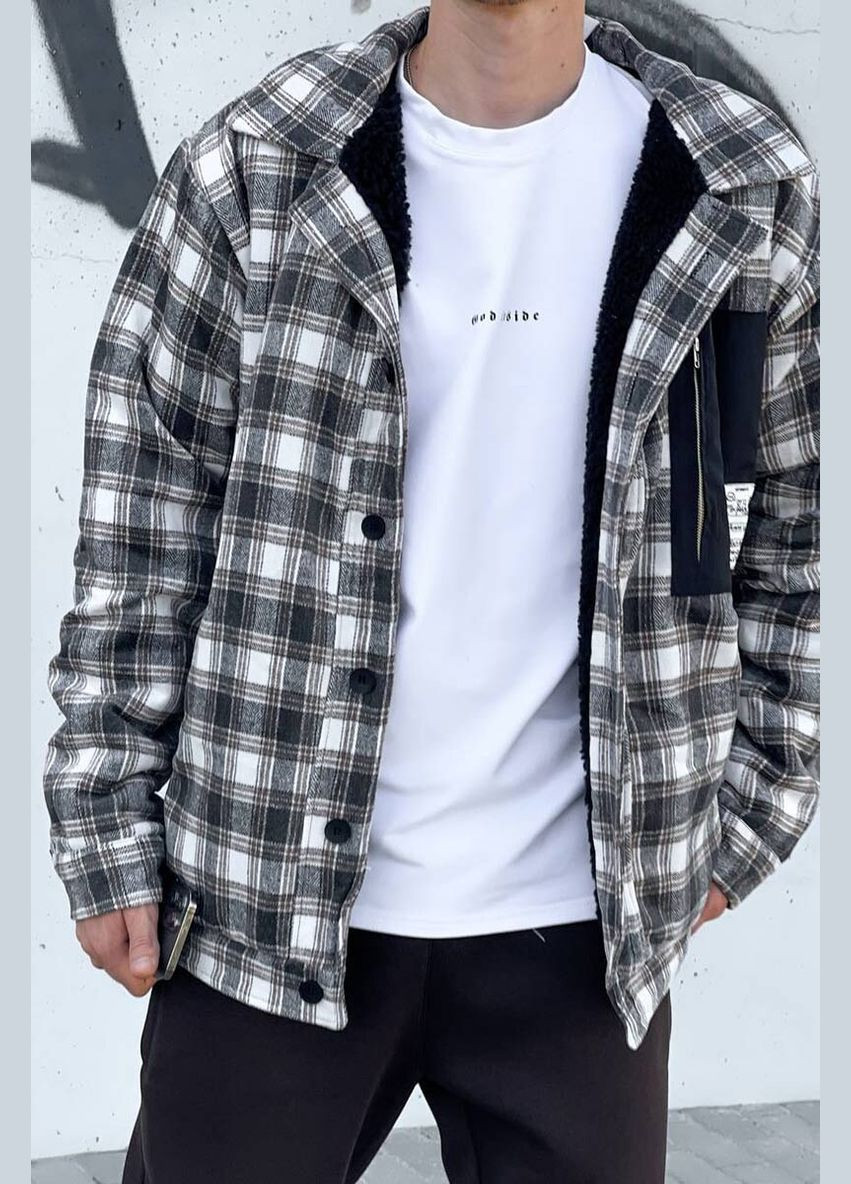 Бежевая демисезонная оверсайз куртка GRUF