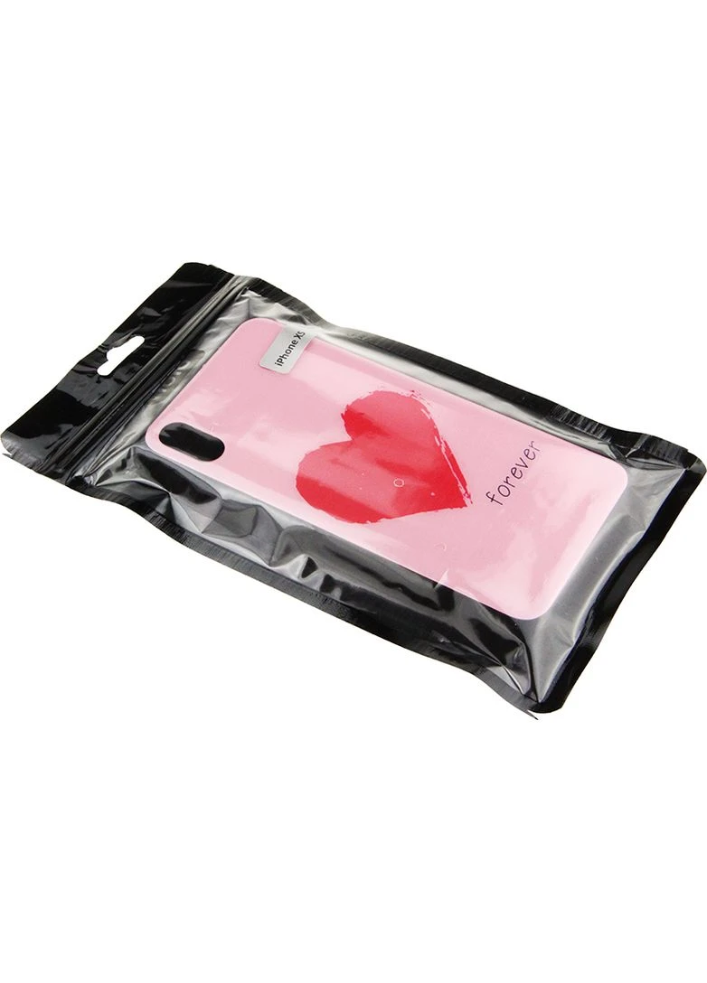 Чехол-накладка Glass Fashionable Case Apple iPhone XS Max Red Heart on Pink Toto (301783625)