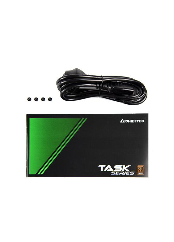 Блок питания Task (600W), >85%, 80+ Bronze, 120мм, 1xMB 24pin(20+4), 1xCPU 8pin(4+4), 3xMolex, 5xSATA, 2xPCIe 8pin(6+2) Chieftec (314777876)