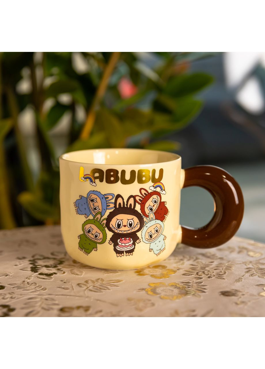 Чашка фарфоровая Labubu 400 (мл) подарочная кружка прикольная чашка для детей на подарок FM-21A Yiwu (370974850)
