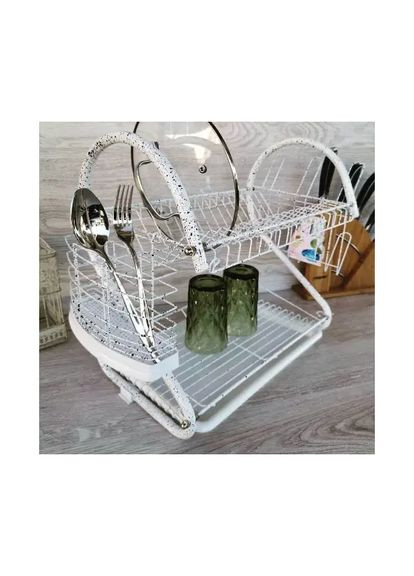 Сушарка з нержавіючої сталі для посуду настільна EB-2109M Біла Edenberg (328089321)