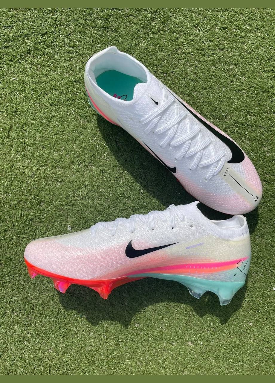 Белые футбольные бутсы mercurial vapor xvi elite fg No Brand