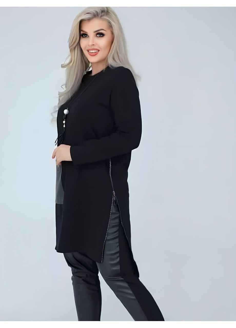 Костюм зі вставками еко-шкіри No Brand (365858478)