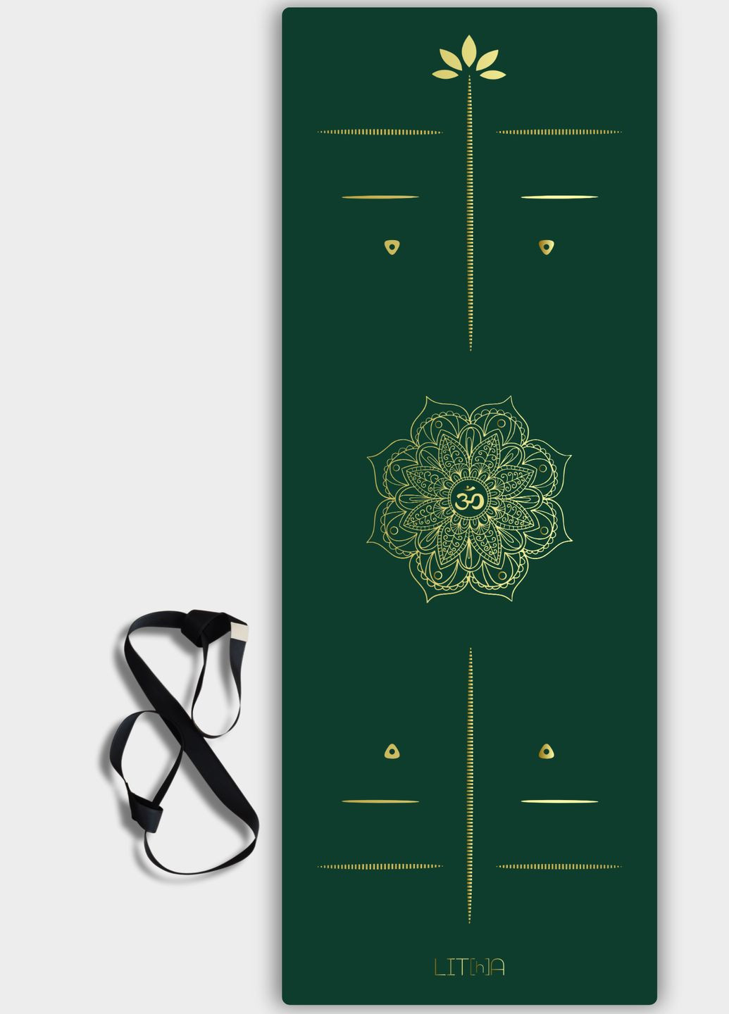 Коврик для йоги - "Asana", серии Comfort, PU + ремень-переноска LIT[h]A (326068449)