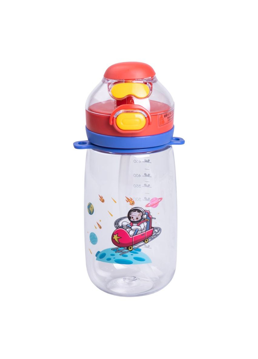 Пляшка для води дитяча 550 мл з ремінцем і трубочкою для спорту та школи HP-14-45R Jooki (358706360)