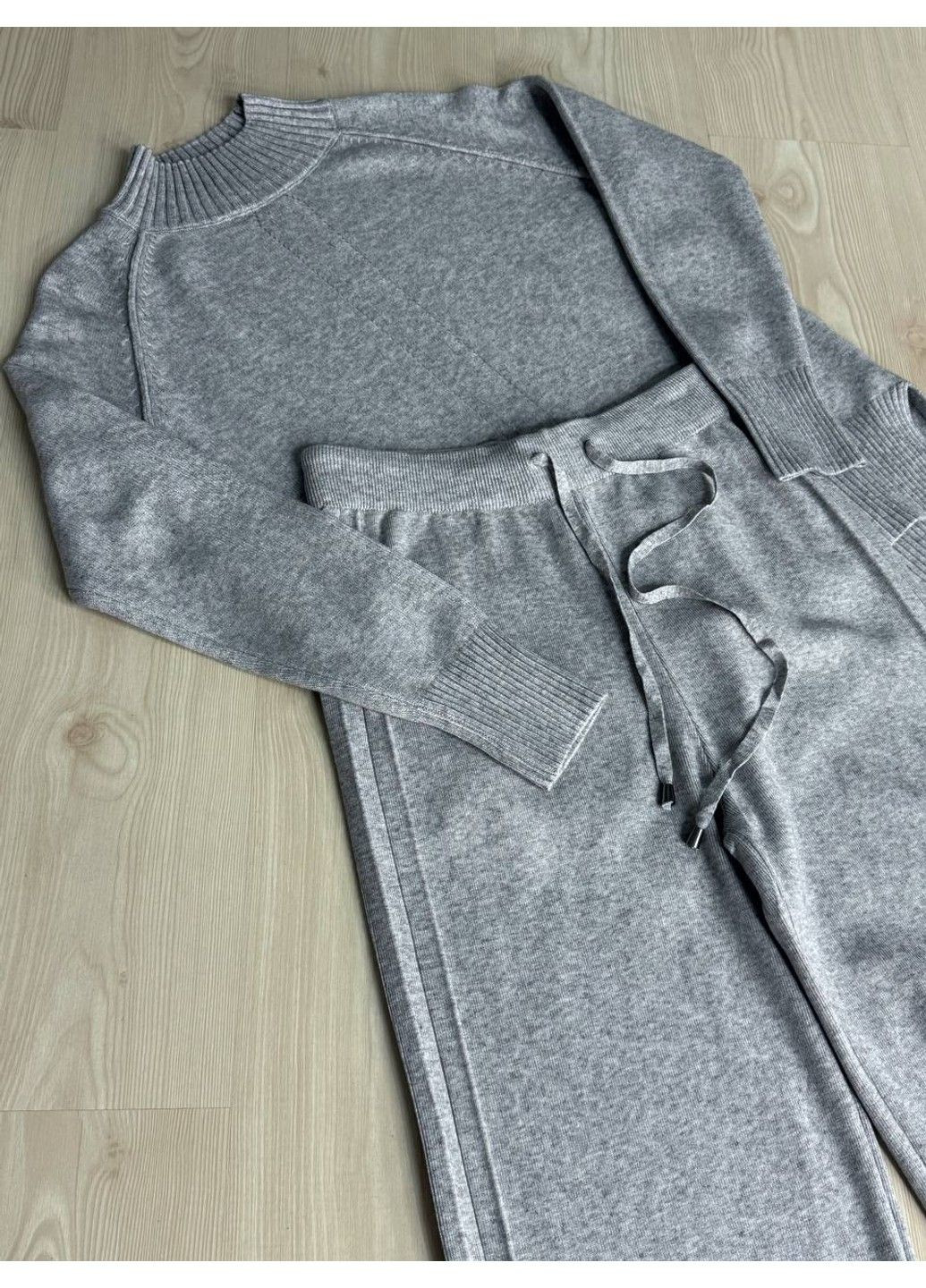 Костюм жіночий 6841-8636 светр з брюками палаццо оверсайз в’язаний Accorddream (358052236)