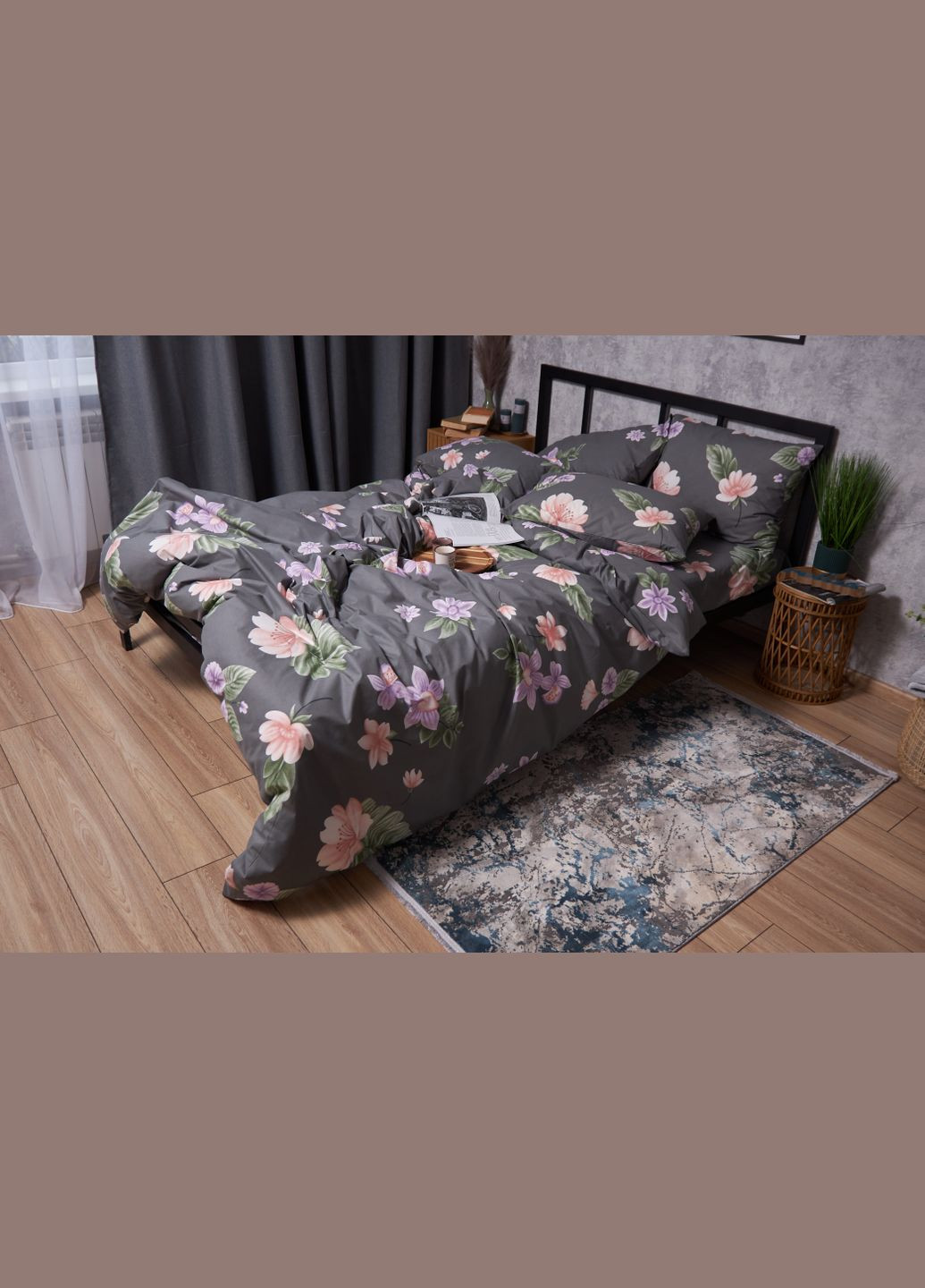 Комплект постельного белья Бязь Gold Люкс полуторный 143х210 наволочки 2х70х70 (MS-820003097) Moon&Star Gerbera (288535890)