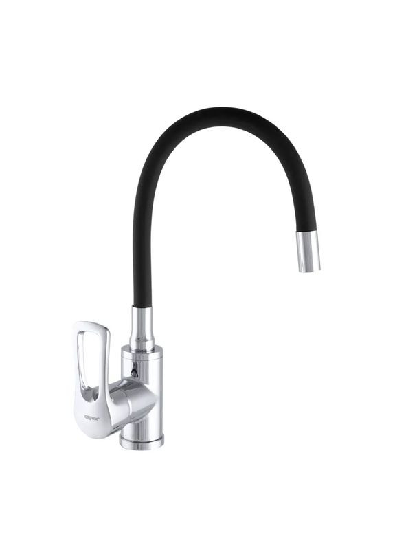 Змішувач для кухні SAR 181 з силиконовим виливом Чорний (ZX2771) Zerix (321185316)