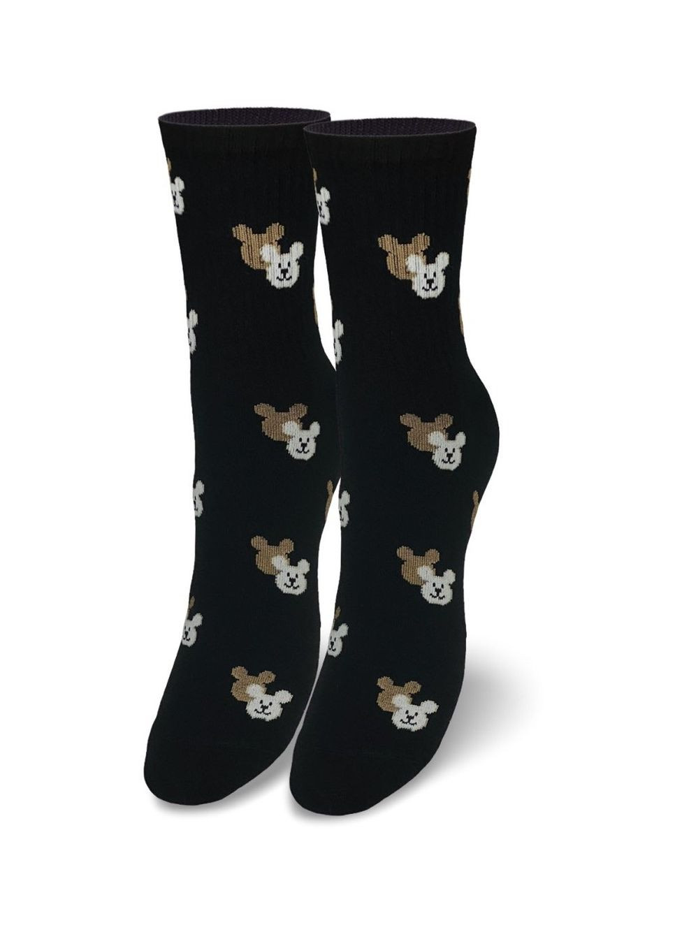 Чёрные женские носки Milena абстрактные (317752306)