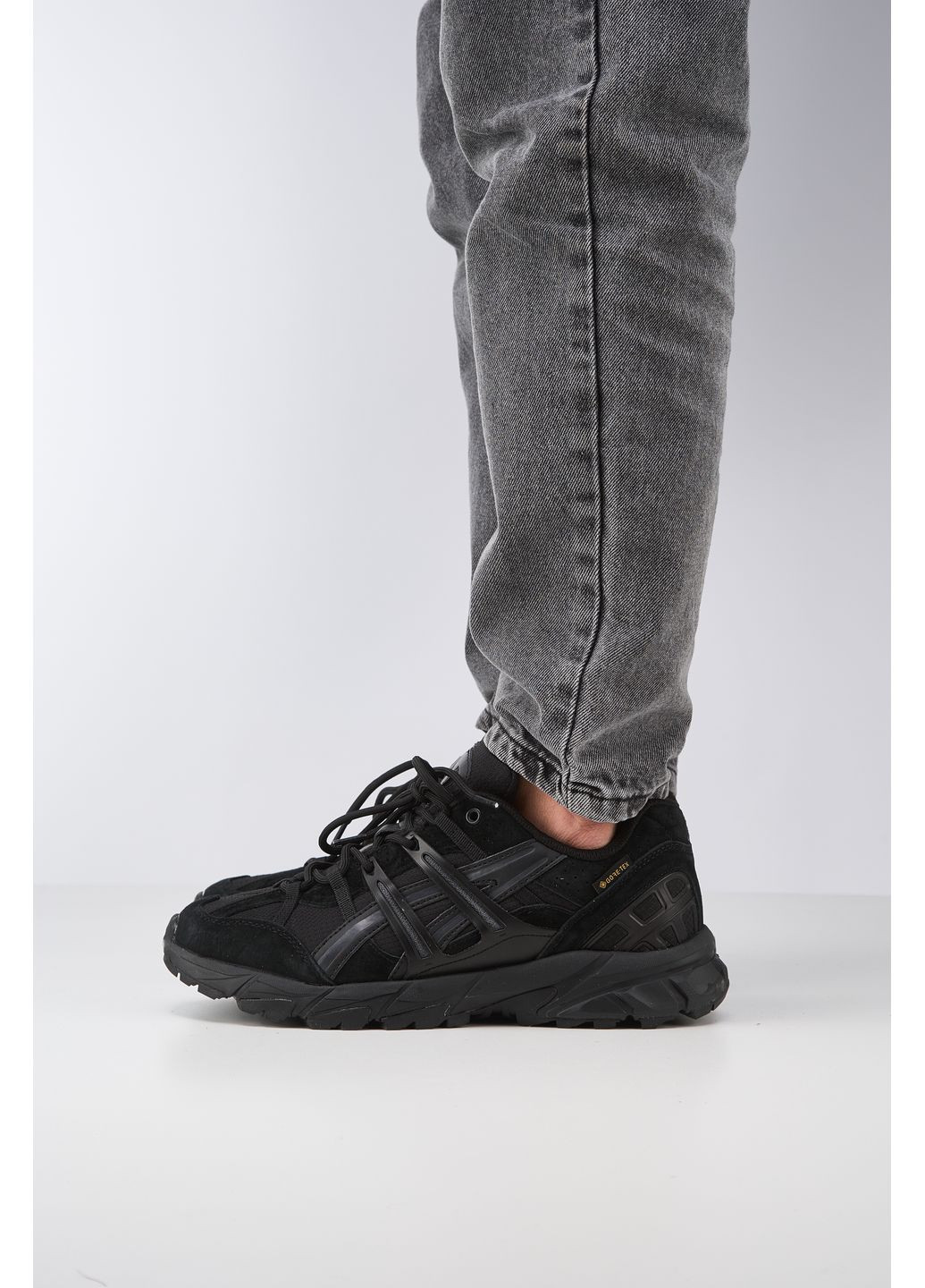 Чорні Осінні кросівки чоловічі asics gel-sonoma 15-50 black gore-tex v2 асікс гель сонома 15-50 No Brand