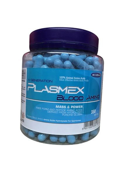 Гидролизованный белок плазмы свиной ткани, Plasmex Blood Amino, 350капс (27181001) Megabol (293255139)