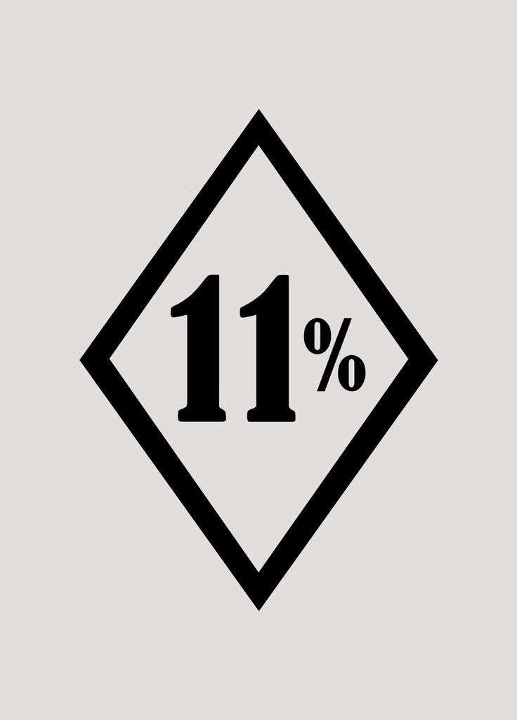 Вінілова наклейка на автомобіль "11%" та монтажна плівка 45x32 см No Brand (299722683)