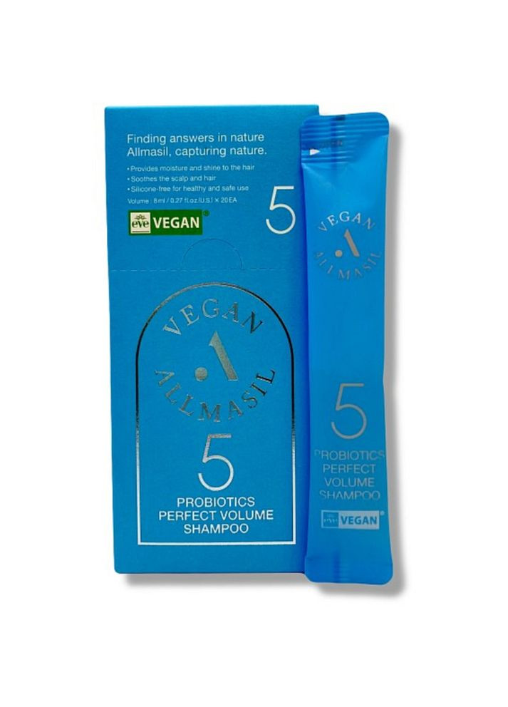 Набір шампунів з пробіотиками для об'єму волосся 5 Probiotics Perfect Volume Shampoo 8 мл*20 шт (8809744062563) ALLMASIL (349754978)