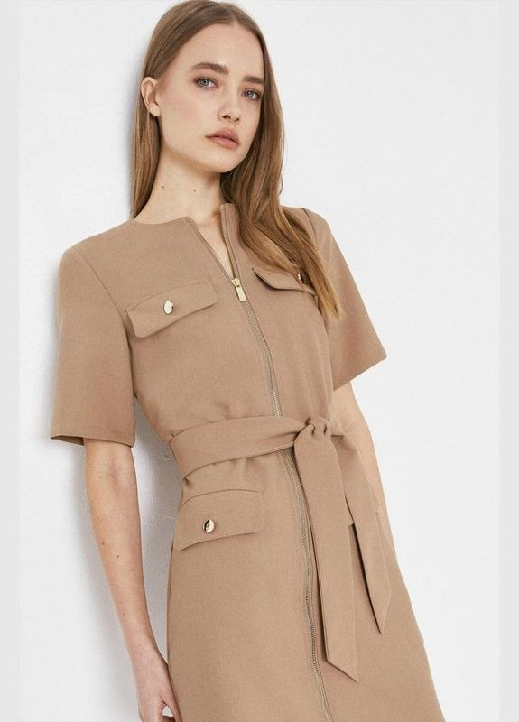 Коричневое платье Warehouse