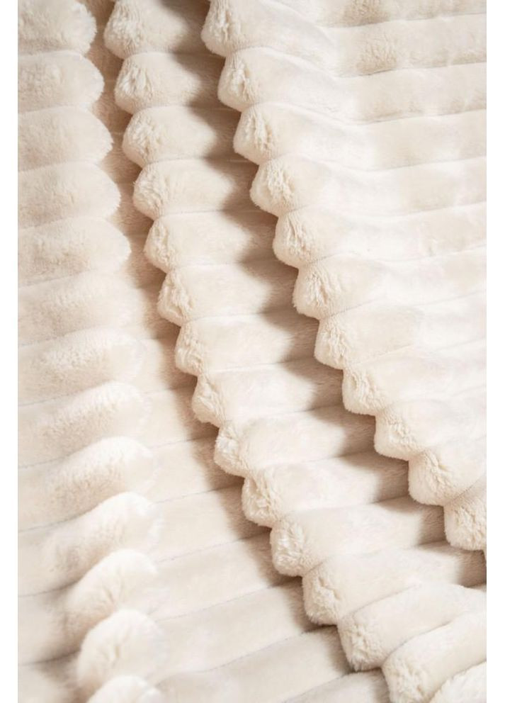 Плед покрывало Шарпей микрофибра 200×220 см кремовый No Brand (370597579)