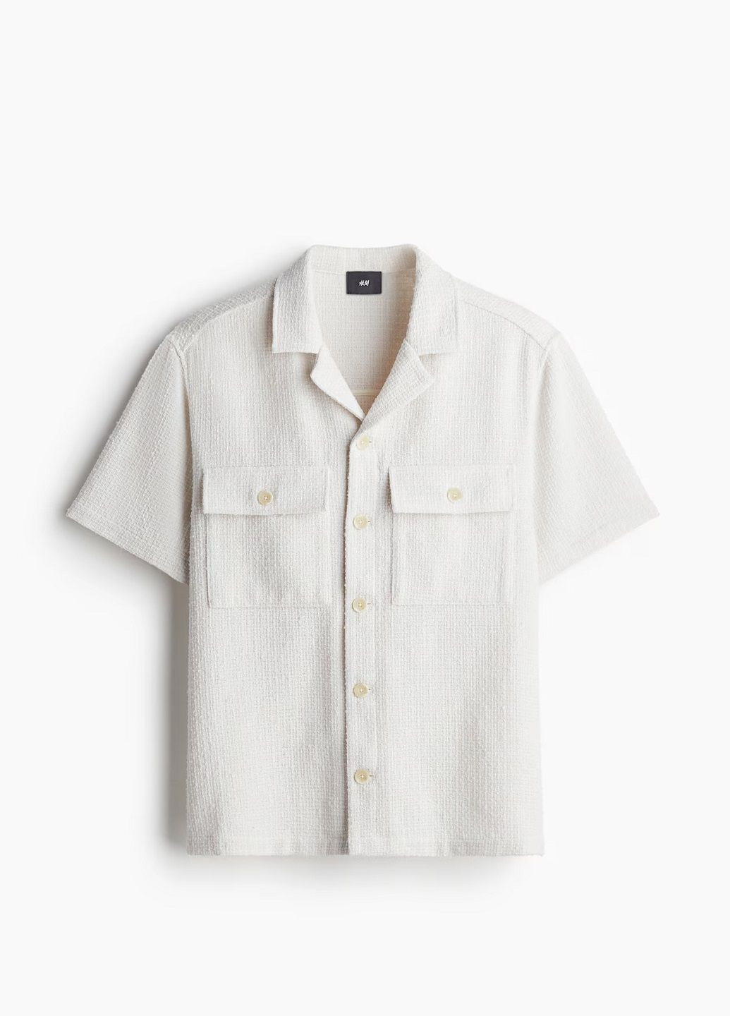 Белая кэжуал рубашка H&M