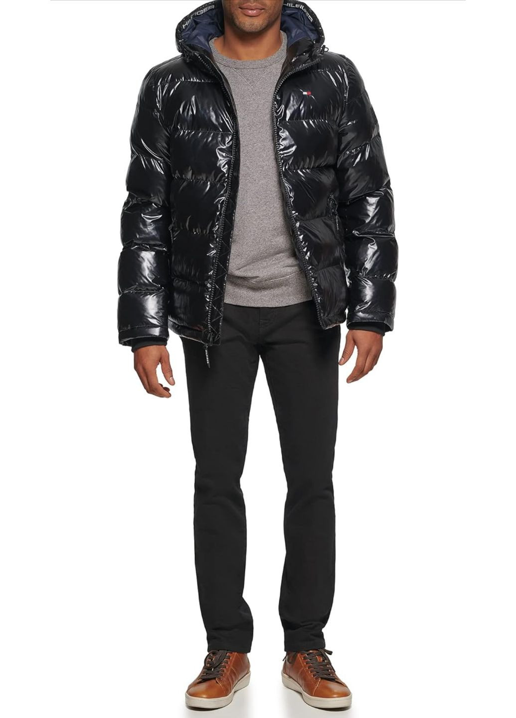 Чорний демісезонний Пуховик Tommy Hilfiger
