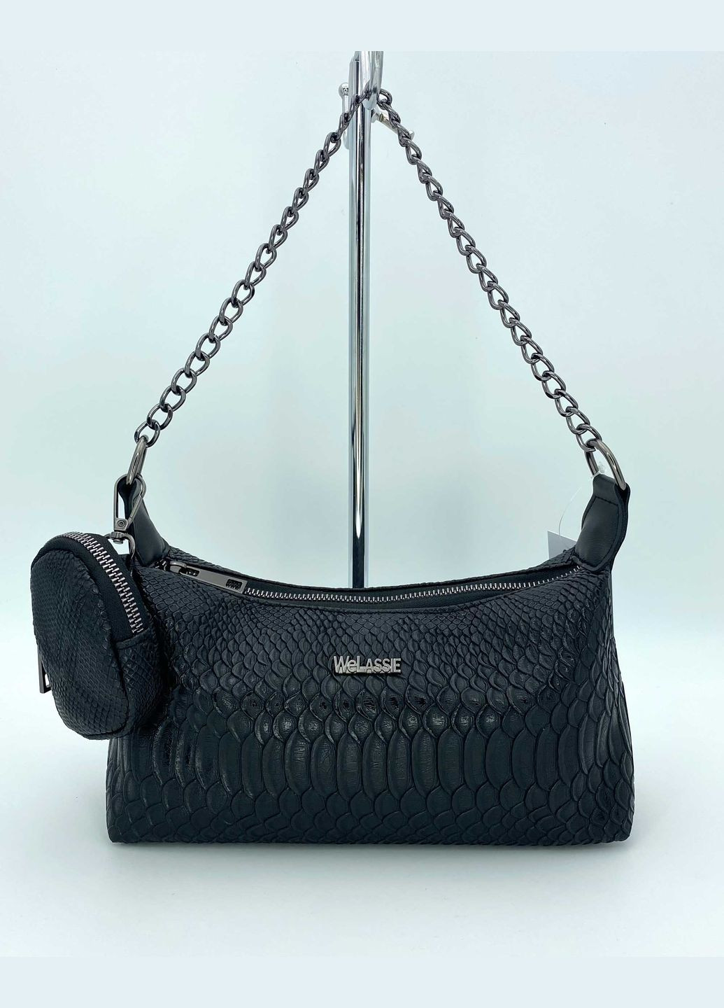 Сумка женская зеленая с цепочкой и кошельком Лойс (znocha-sumka-lojs) WeLassie (342199517)