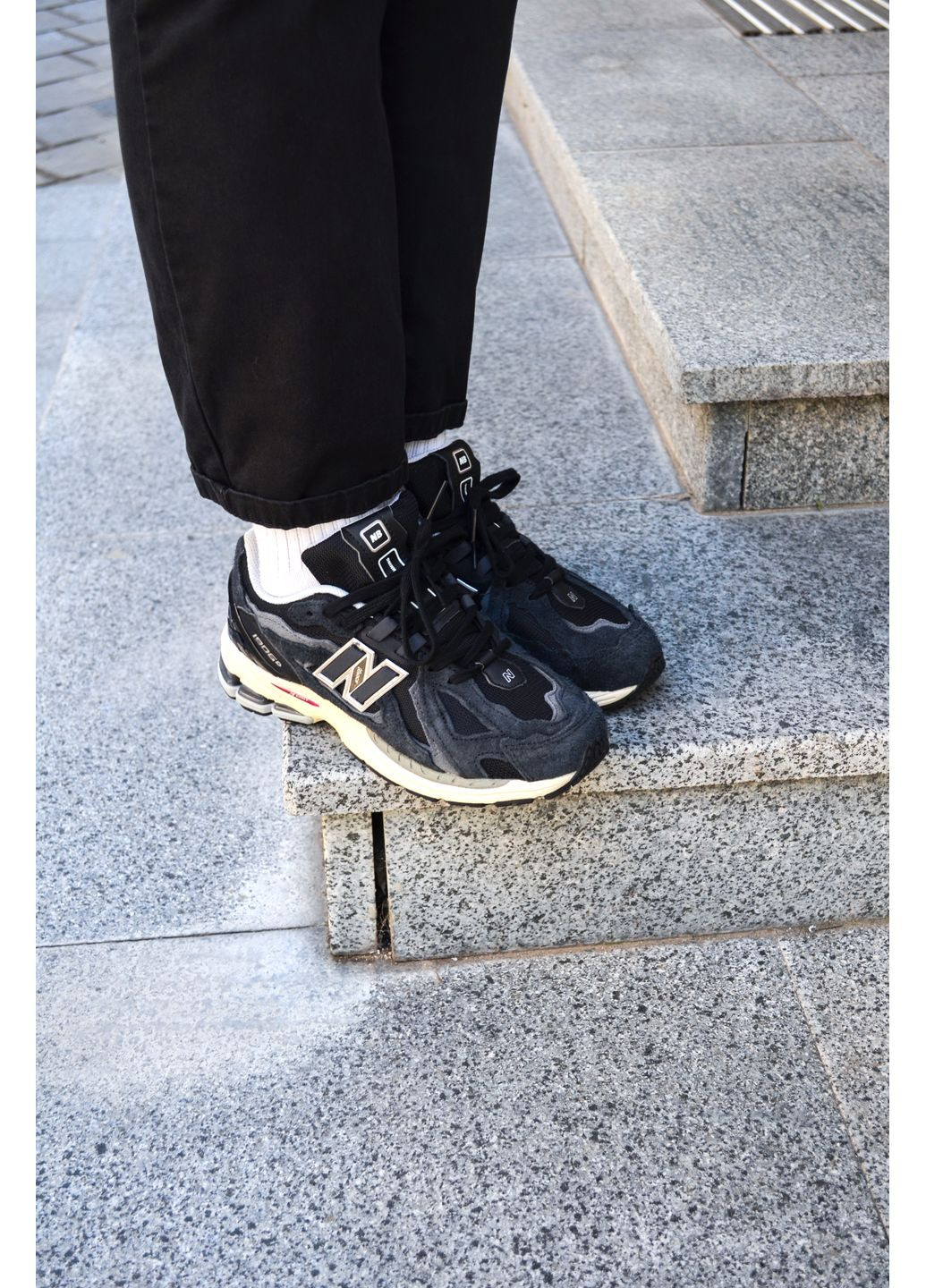 Серые демисезонные кроссовки мужские new balance 1906d black grey нью беланс 1906d No Brand