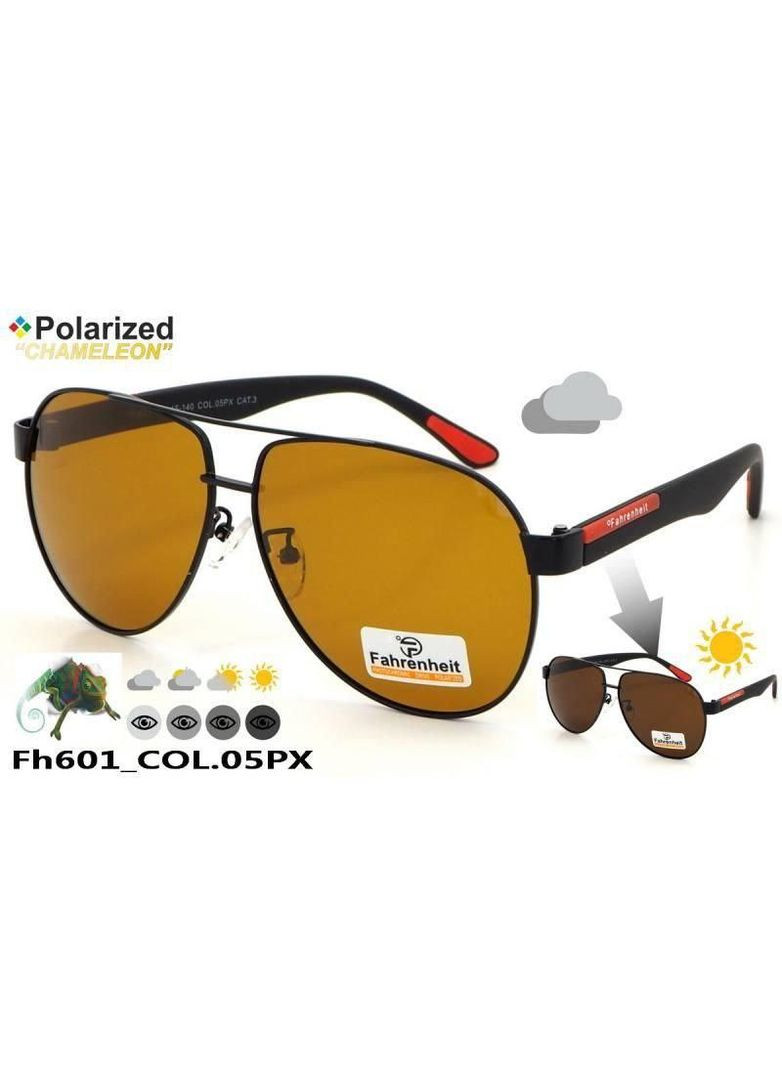 Очки для водителей Fh601_COL.05PX фотохромные антифары с темно-коричневыми линзами Fahrenheit (350886893)