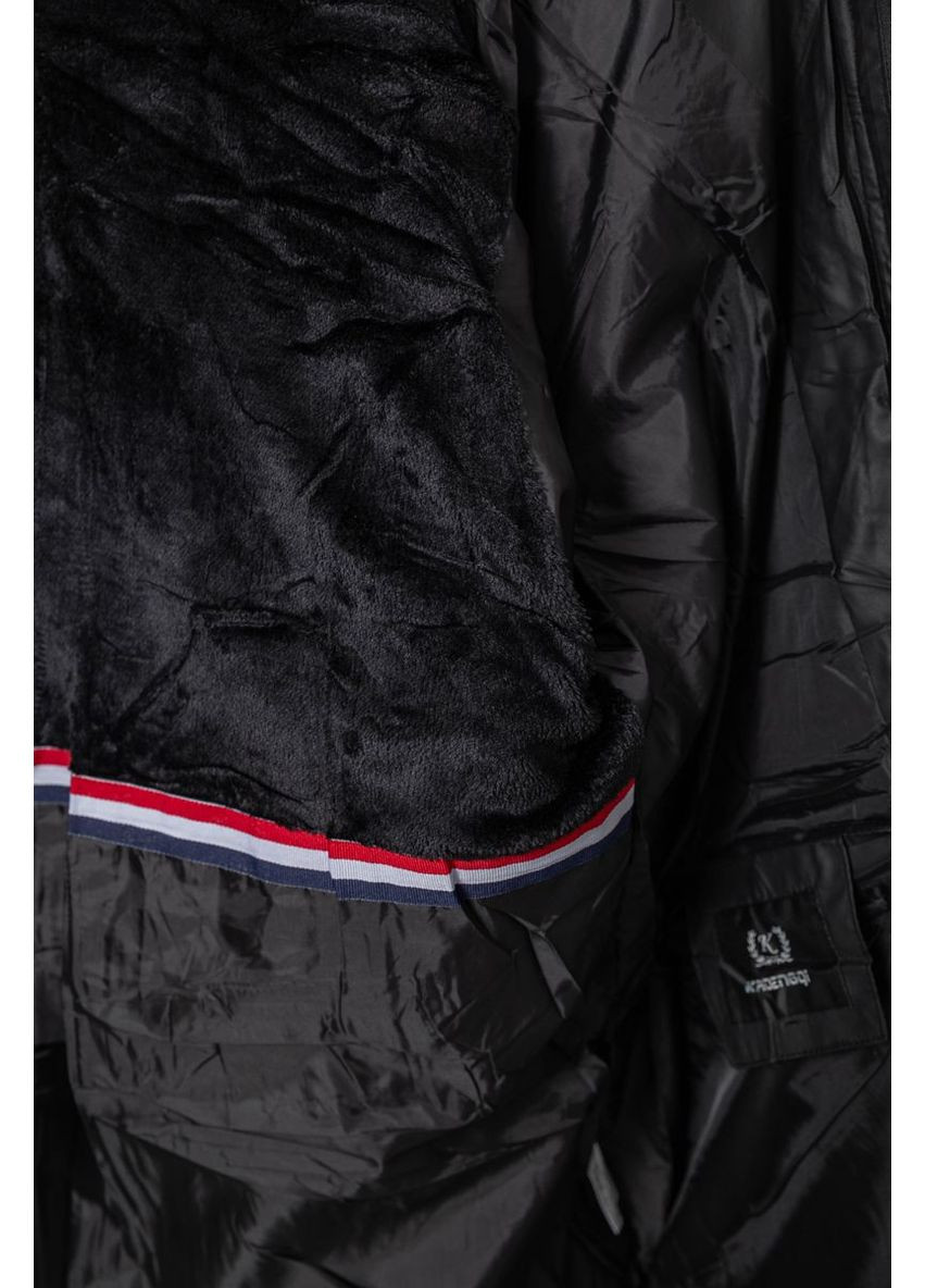 Черная демисезонная куртка мужская зимняя удлиненная,, 244rh76-30 Ager