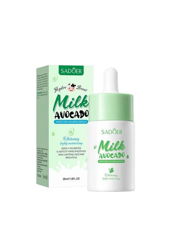 Бустерная сыворотка для лица с авокадо и питательным молочком Увлажняющая 30 мл SADOER (361865944)