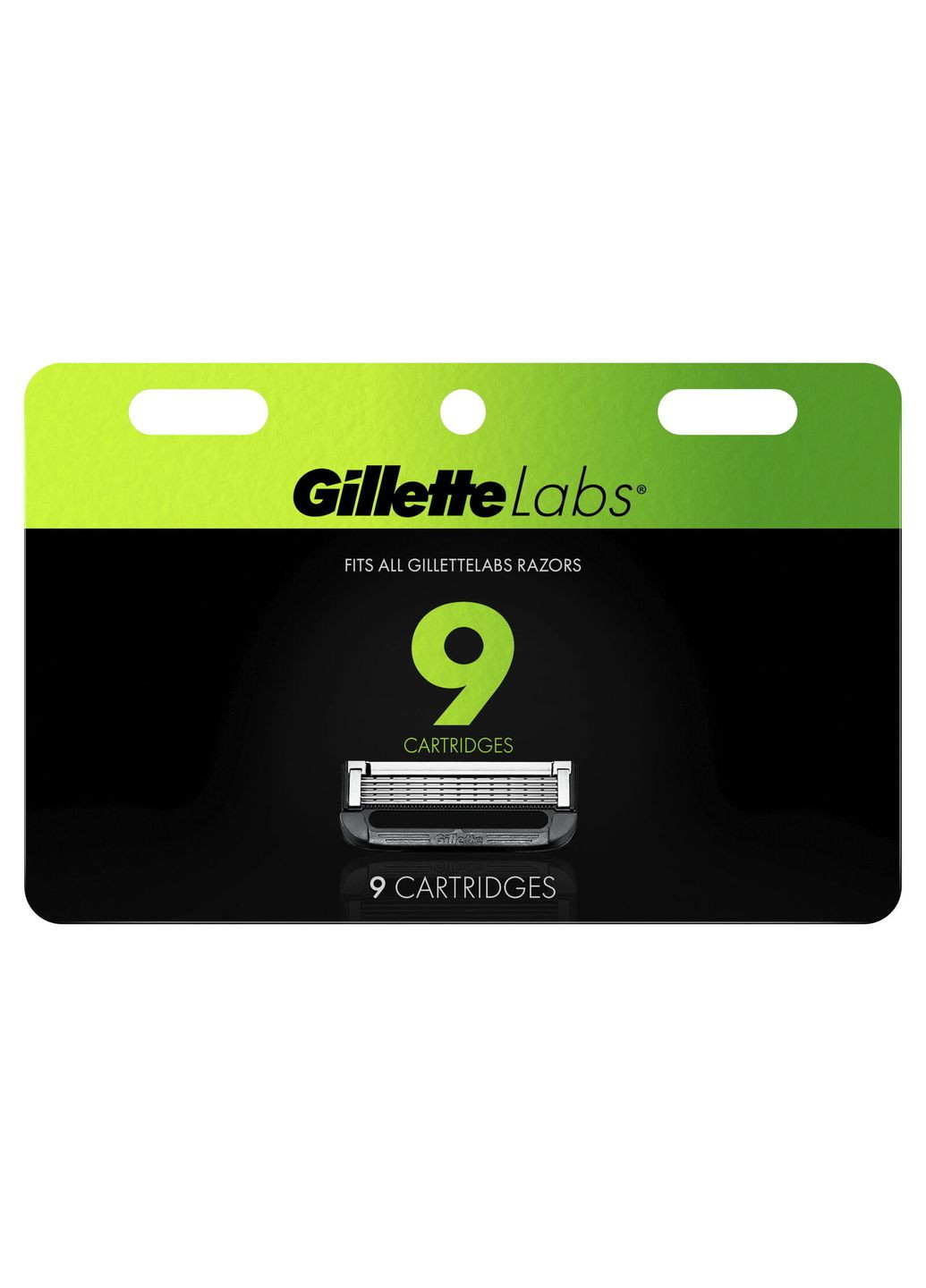 Сменные картриджи Labs с отшелушивающей полоской (9 шт) Gillette (278773532)