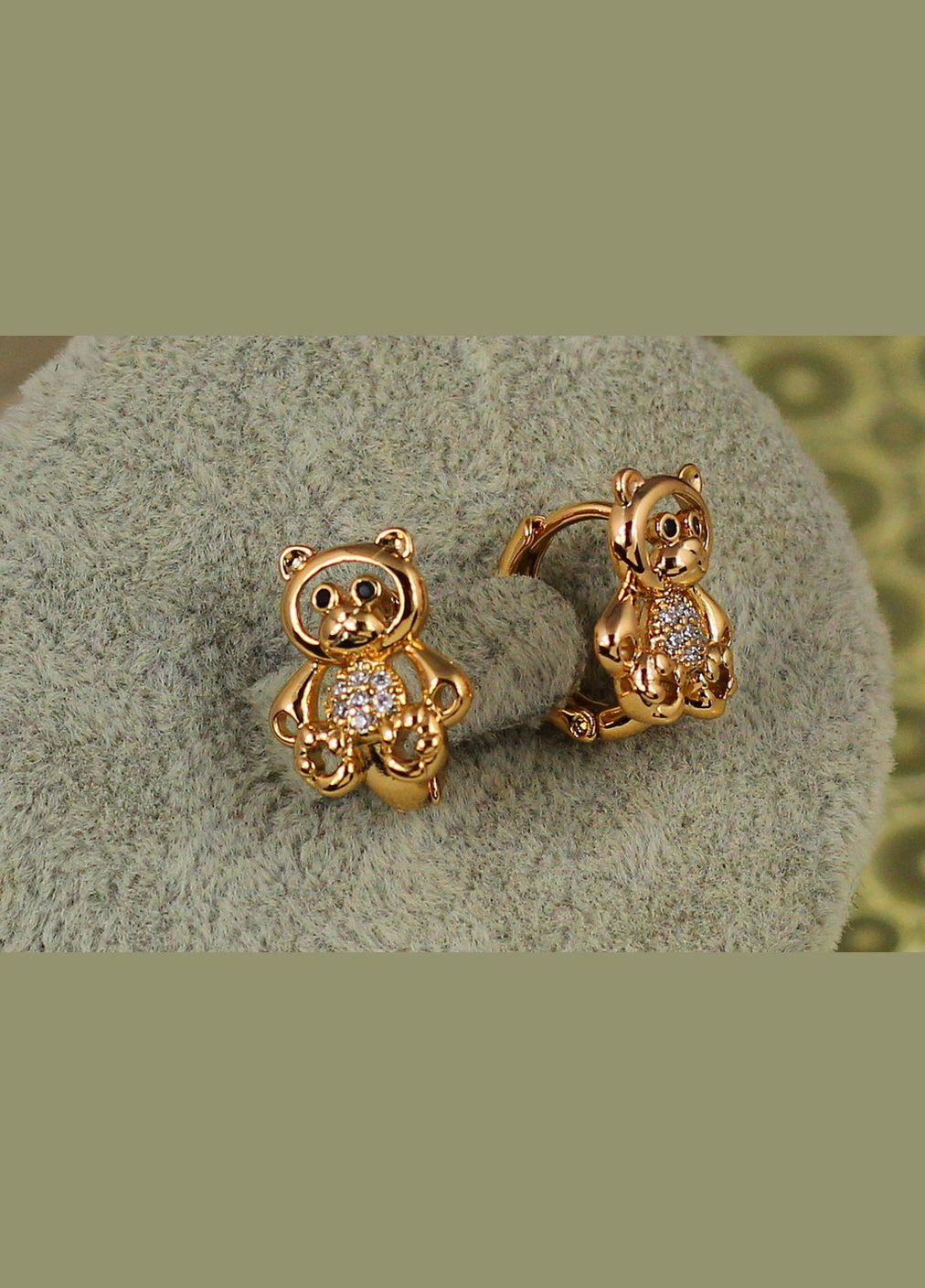 Сережки дитячі Мишки 1,4 см золотисті Xuping Jewelry (316433288)