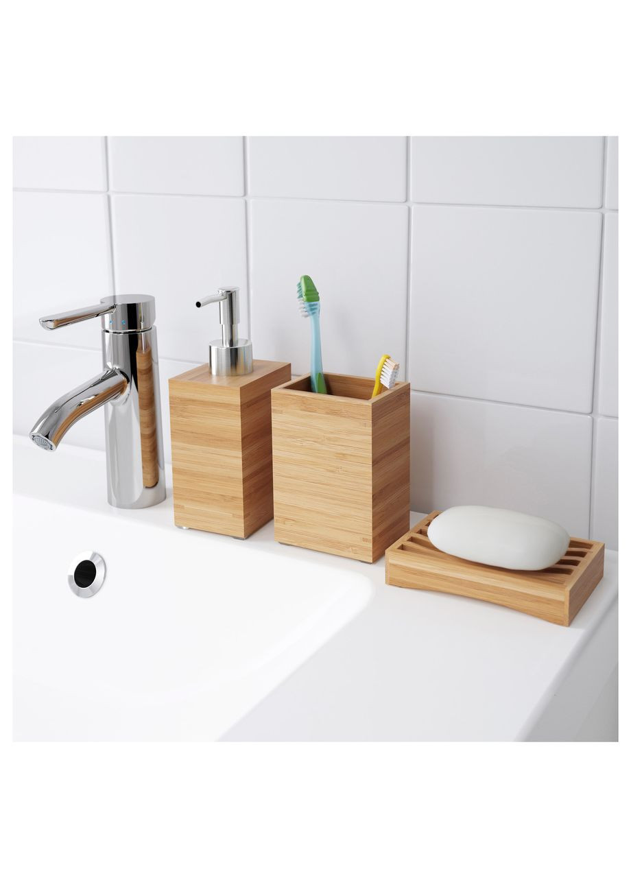 Стакан для зубных щеток бамбук IKEA (272150455)