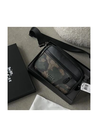 Сумка чоловіча COACH GRAHAM CROSSBODY хакі з камуфляжним принтом No Brand (371991379)