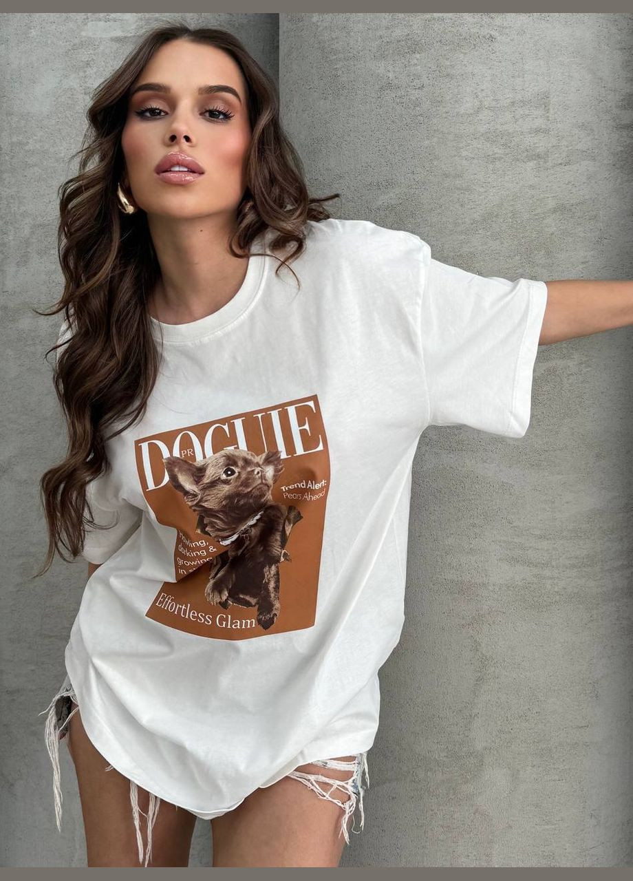 Женская белая футболка No Brand - (333035299)