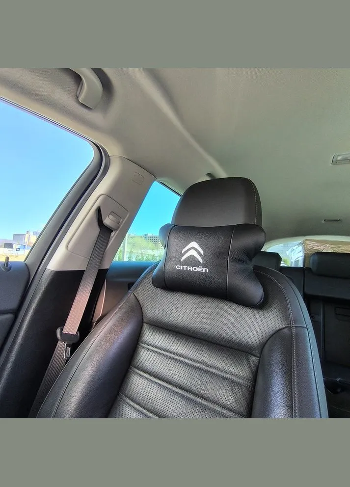 Набір шкіряних подушок Citroën з натуральної італійської шкіри + фірмовий брелок у подарунок No Brand (381547237)