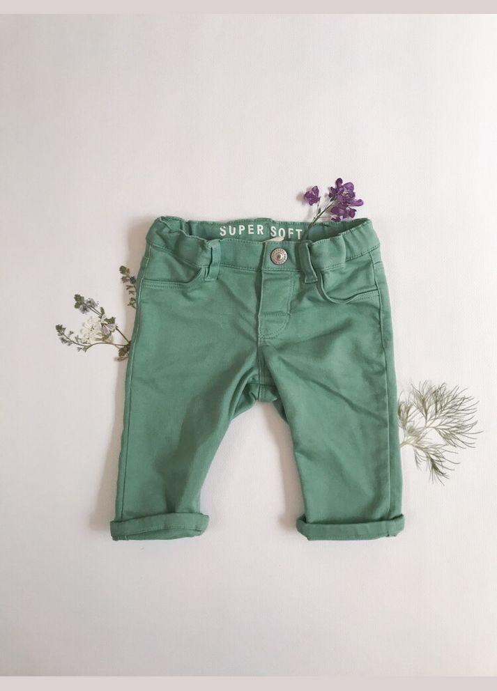 Зеленые джинсы 68 см зеленый артикул л662 H&M