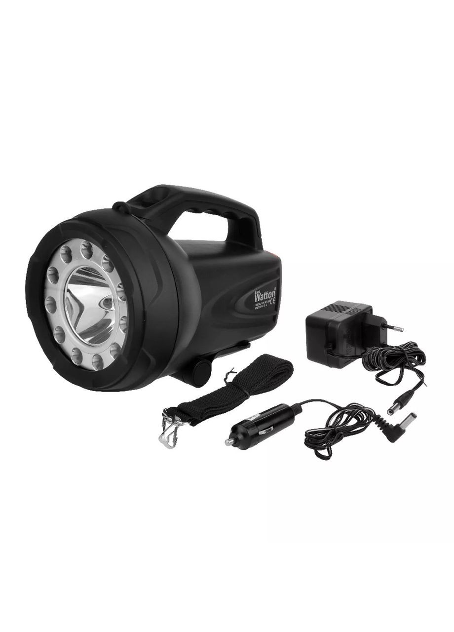 Мощный фонарь аккумуляторный WT-406 прожектор для охоты, туризма, дальность 350-400 м с ремнем для переноса Watton (338854966)