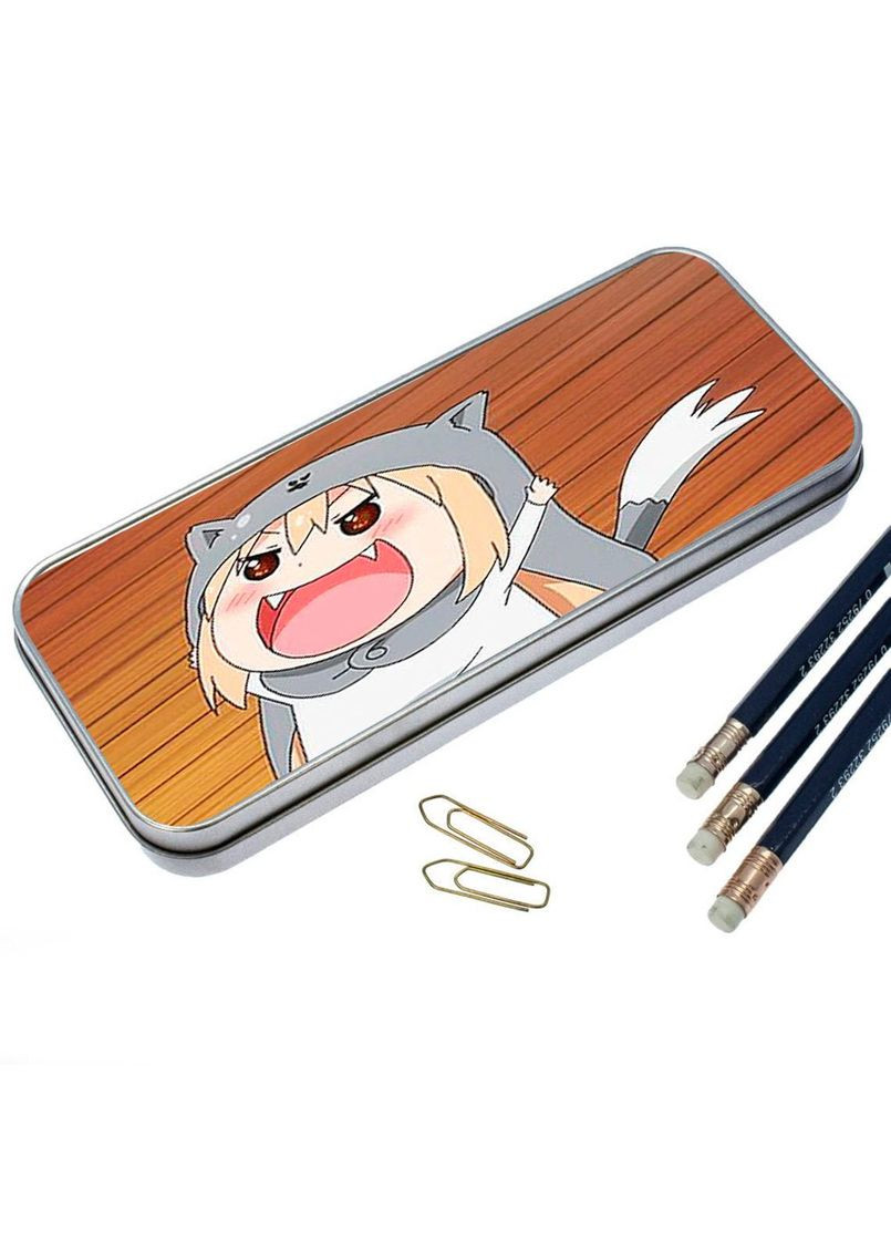 Органайзер для канцелярського приладдя металевий, кейс для дрібниць Аніме Дволика сестричка Умару #014 7*18 см Silver No Brand (309156626)