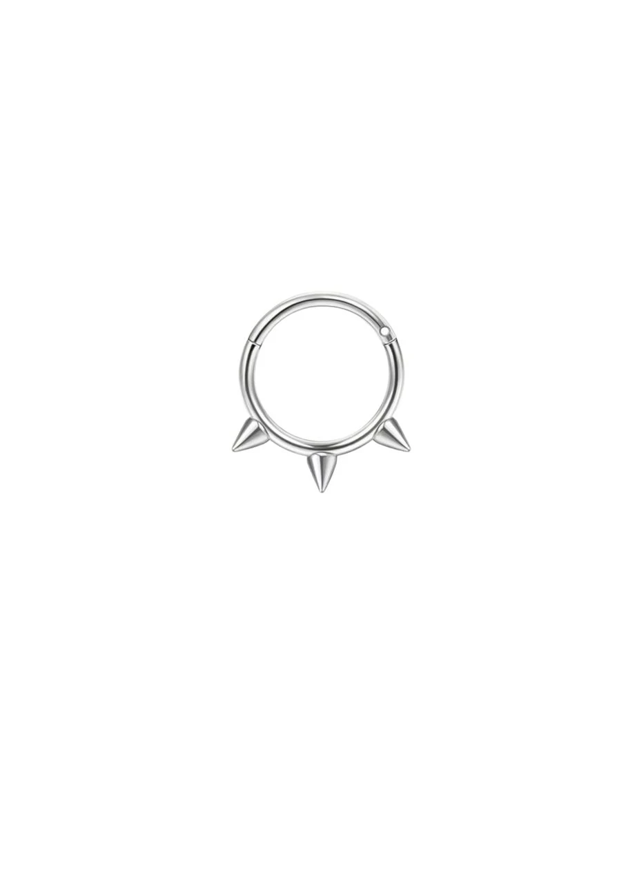 Кольцо кликер медицинская сталь с тремя конусами 1,2х8 No Brand (397550131)