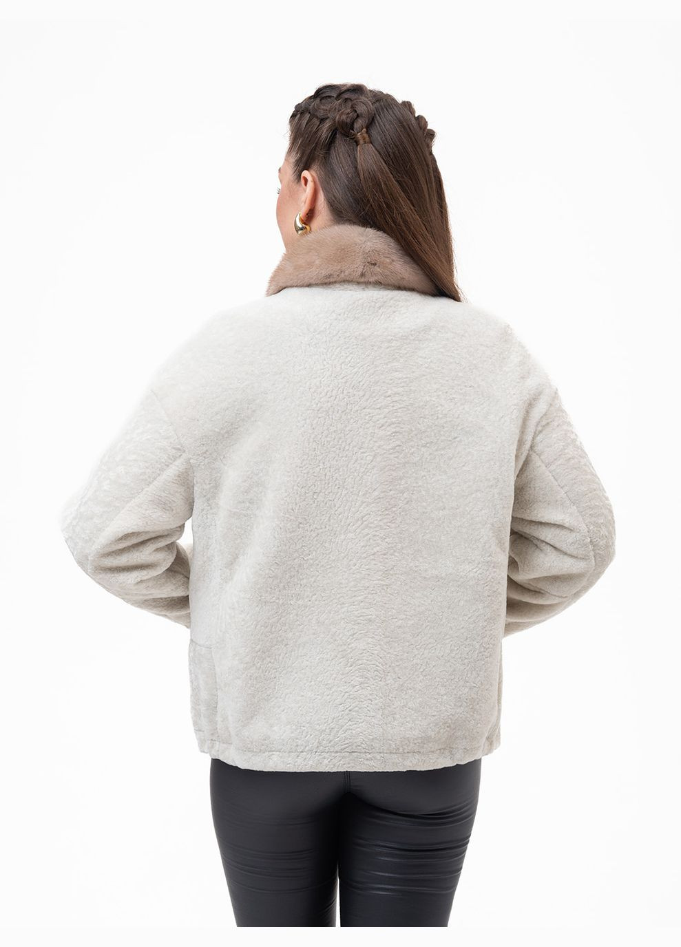 Жіноча шкіряна шуба зима Fabio Monti (317286548)