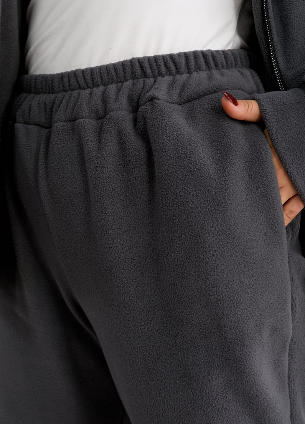 Спортивный костюм женский из флиса Polar зимний оверсайз No Brand (365765639)