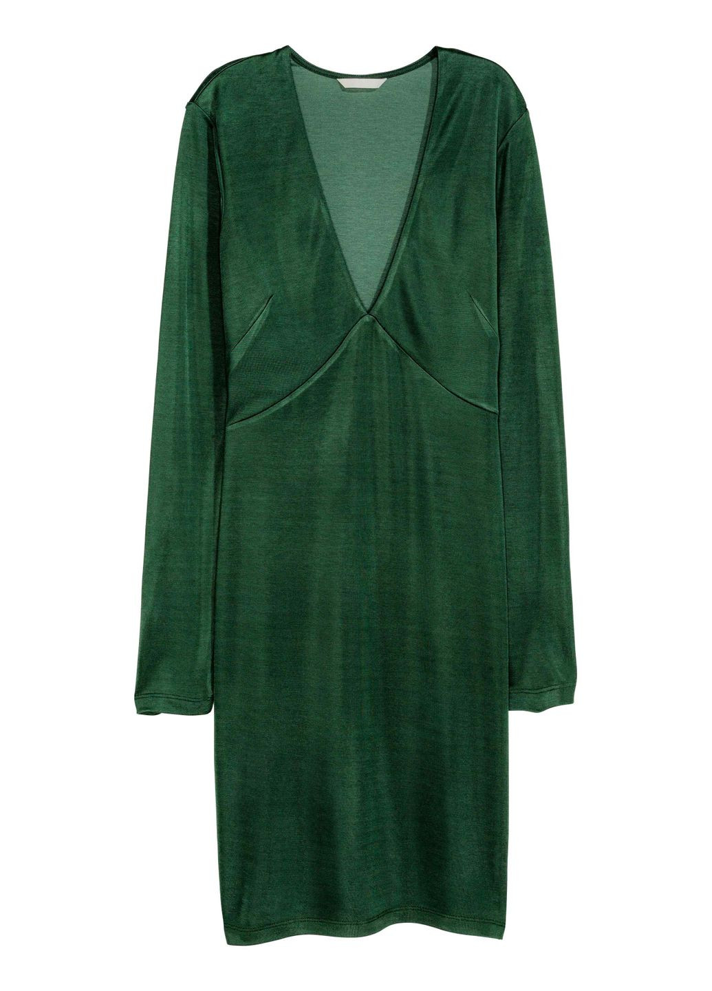 Темно-зеленое платье демисезон,темно-зеленый, H&M