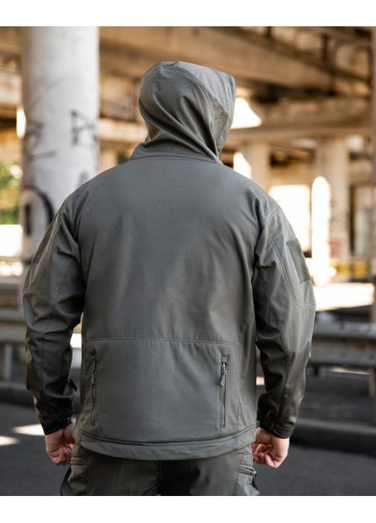 Тактична чоловіча демісезонна куртка олива No Brand (362419383)