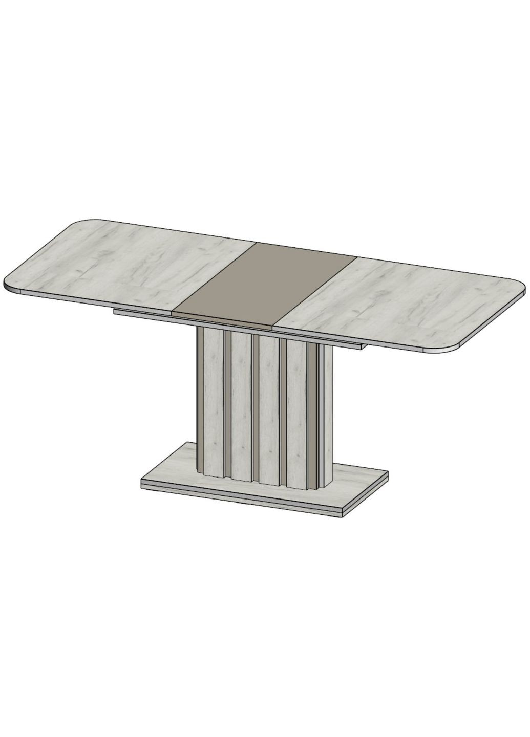 Стіл обідній розкладний LAMAR D/G 80x140(180) Дуб крафт білий / Глиняний сірий Intarsio (372178882)